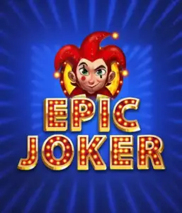 Step into the vibrant world of Epic Joker slot by Relax Gaming, showcasing a cheerful joker with a flaming hairstyle against a dazzling blue background. This graphic captures the fun and excitement of classic slots, great for those who love traditional gameplay, offering a captivating gaming experience.