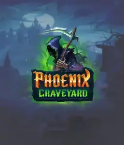 An immersive view of ELK Studios' Phoenix Graveyard slot, with its hauntingly beautiful graveyard and phoenix symbols. This image captures the slot's unique expanding reel feature, enhanced by its stunning symbols and gothic theme. The artwork conveys the game's theme of rebirth and immortality, appealing for those drawn to mythology.